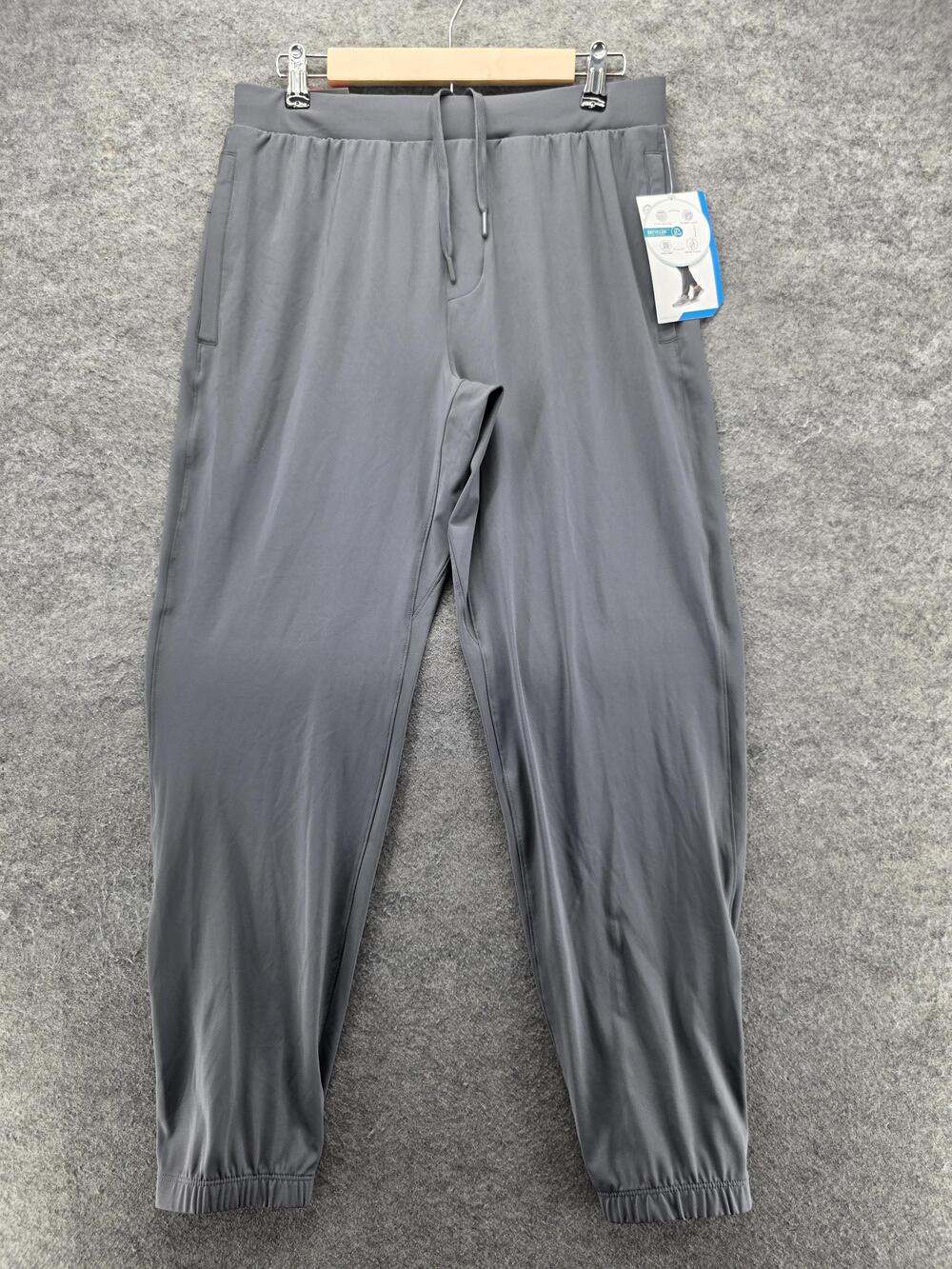 MONDETTA Jogger Pants Womens M Gray Elastic Waist Pockets 31 Inseam Performance